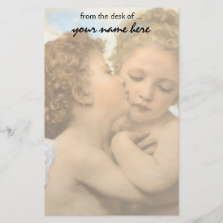 VintageVictorianänglar, första kyss vid Bouguereau Brevpapper