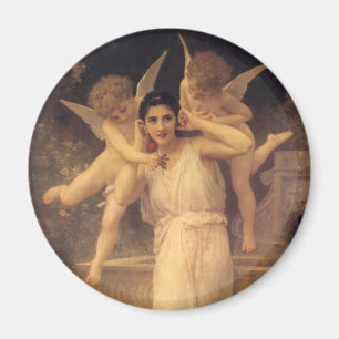 VintageVictorianänglar, ungdom vid Bouguereau Magnet