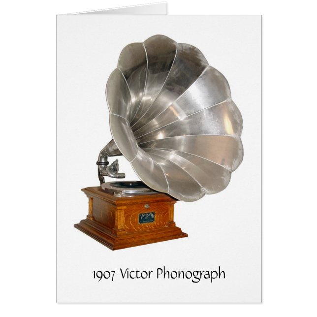 VintageVictorPhonograph 1907, Hälsningskort (Framsidan)