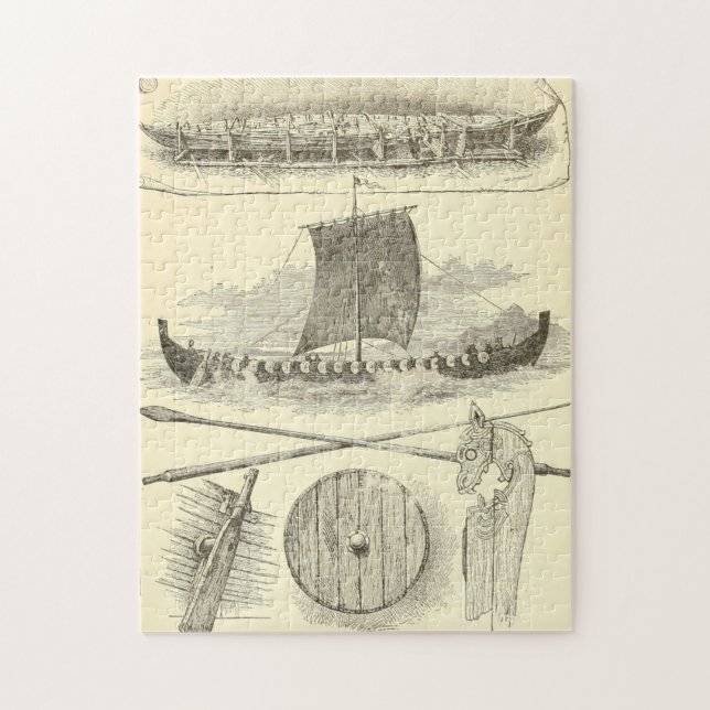 VintageVikings konstverk och illustrationer Pussel (Vertikal)