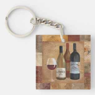 Vintagevinflaskor och vinexponeringsglas