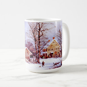 Vintagevinterplats. Julgåvamuggar Kaffemugg
