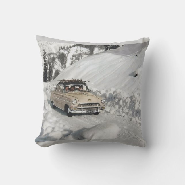 Vintagevintersportar, slinga till kudde (Framsida)