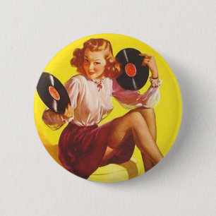 Vintagevinylflicka Knapp