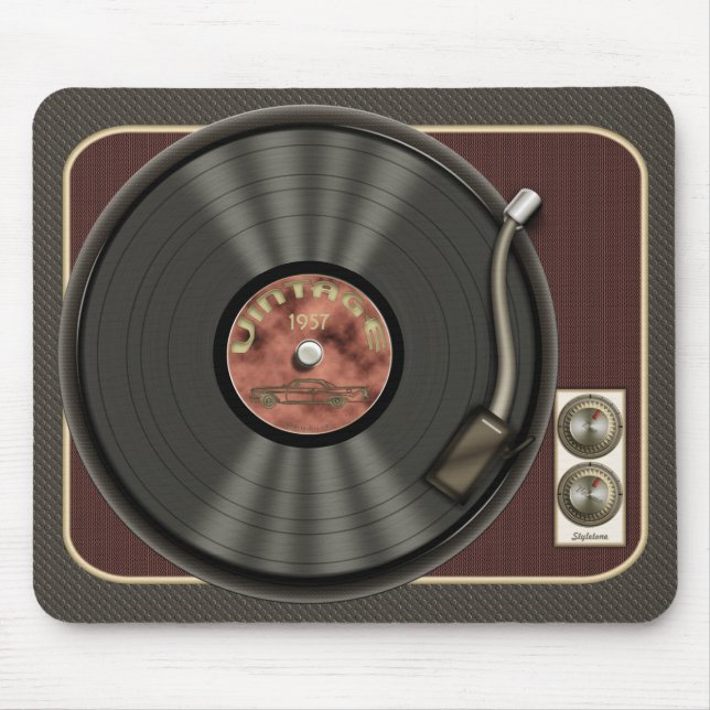 Vintagevinylrekord Mousepad Musmatta (Framsidan)