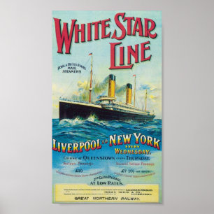 Vintagevitstjärnan fodrar reser affischen poster