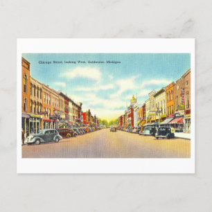Vintagevy av Coldwater, Michigan, Vykort