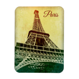 Vintagevy av Eiffeltornet i Paris Magnet