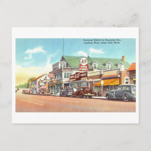 Vintagevy från Buzzards Bay i Cape Cod Vykort