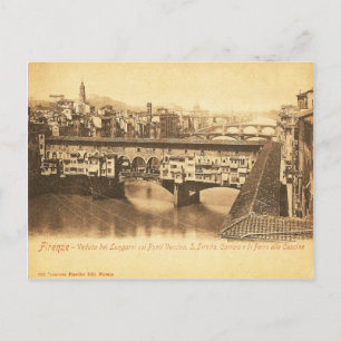 Vintagevykort, Florence, italien Vykort