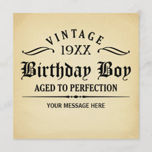 VintageWhiskey som åldras till Inbjudningar