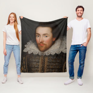 VintageWilliam Shakespeare porträtt Fleecefilt