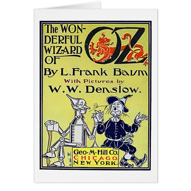 VintageWizard of Oz bokomslag Hälsningskort (Framsidan)