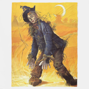 VintageWizard of Oz fågelskrämma Fleecefilt