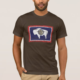 VintageWYOMING flagga T-shirt