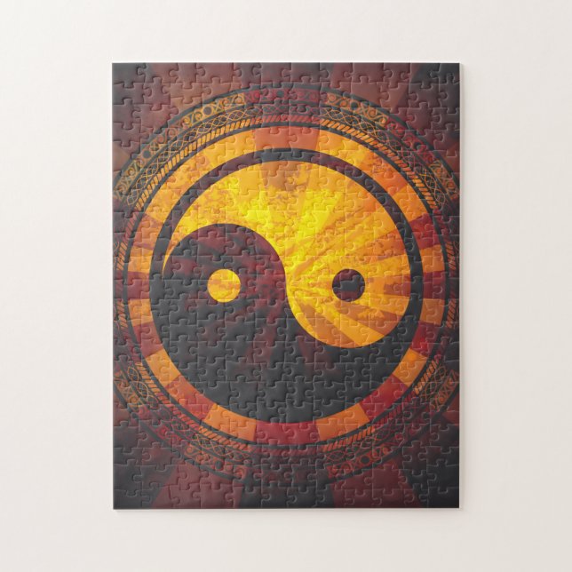 VintageYin Yang symbol Pussel (Vertikal)