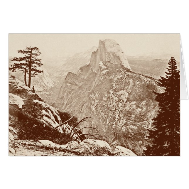 VintageYosemite nationalpark Hälsningskort (Framsidan Horizontal)