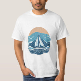 vintaje design boat ocean 2 t shirt