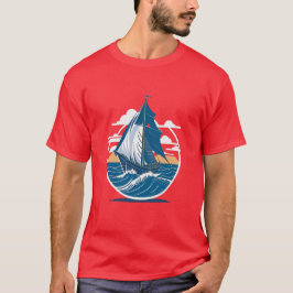 vintaje design boat ocean 4 t shirt