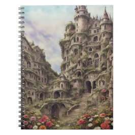 vintaje fantasy house flowers 2 anteckningsbok