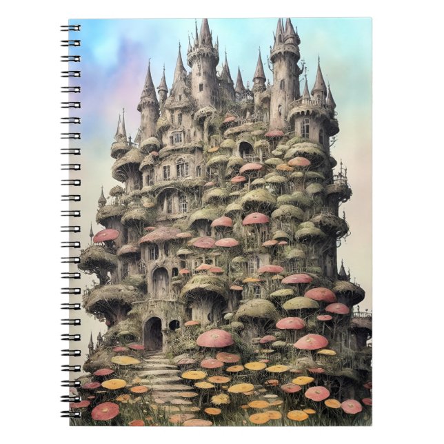 vintaje fantasy house flowers 4 anteckningsbok (Framsidan)