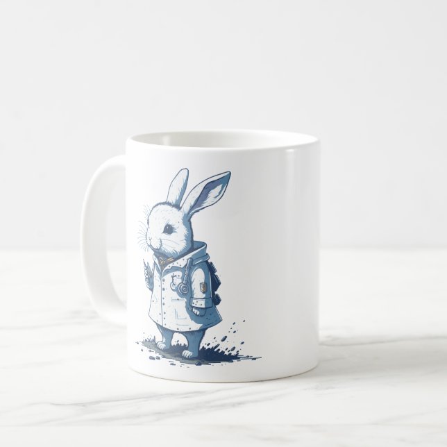 vintaje little bunny hobby doctor sin fondo kaffemugg (Framsida vänster)