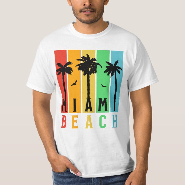 Vintege Miami Beach Florida T Shirt (Framsida)