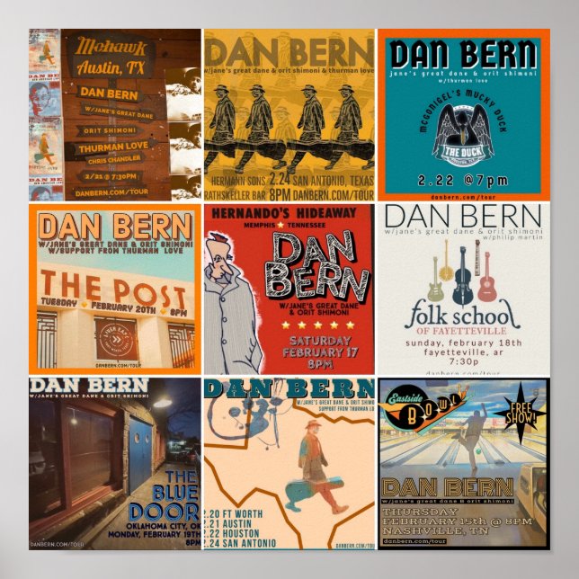 Vinter 2024 Tour Poster Collage (Framsidan)