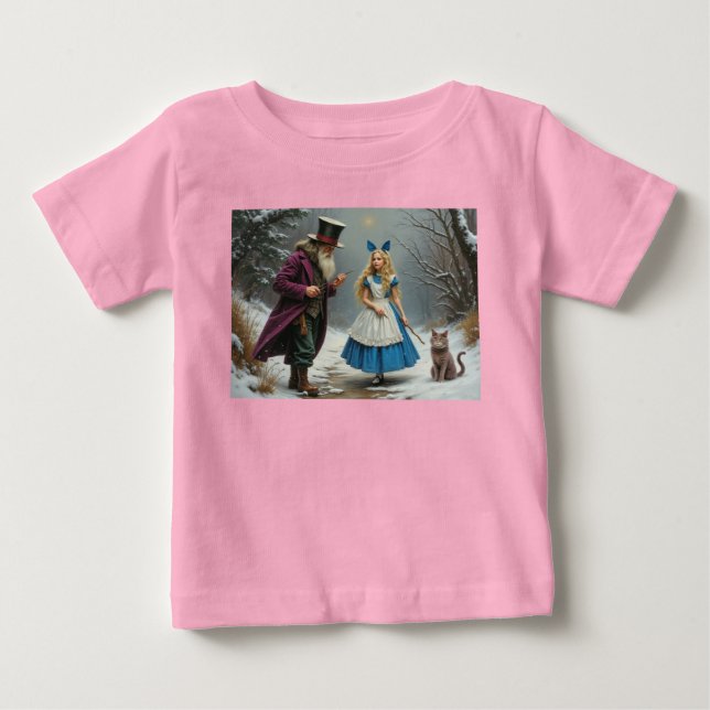 Vinter Alice baby rosa skjorta T Shirt (Framsida)