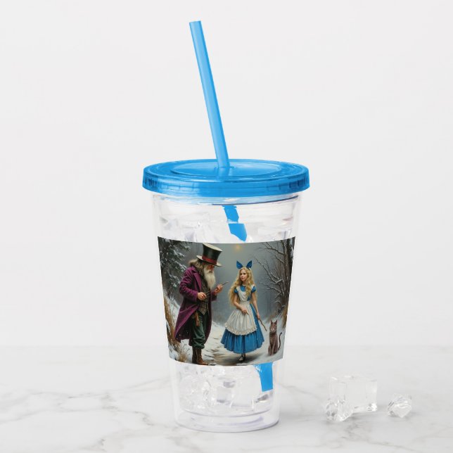 Vinter Alice Blue acrylic tumbler Take Away Mugg (Framsida Ice)