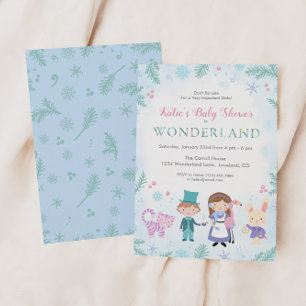 Vinter Alice i Wonderland Baby Shower-inbjudan Inbjudningar