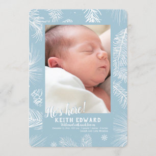 Vinter Ankomst Foto Födelse Tillkännagivande