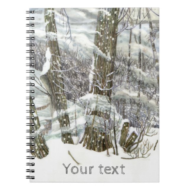 Vinter Anteckningsbok Med Spiral (Framsidan)