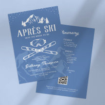 Vinter Apres Ski Sängkammar- Invitationer