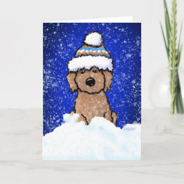 Vinter Aprikos Doodle Julkort Helgkort