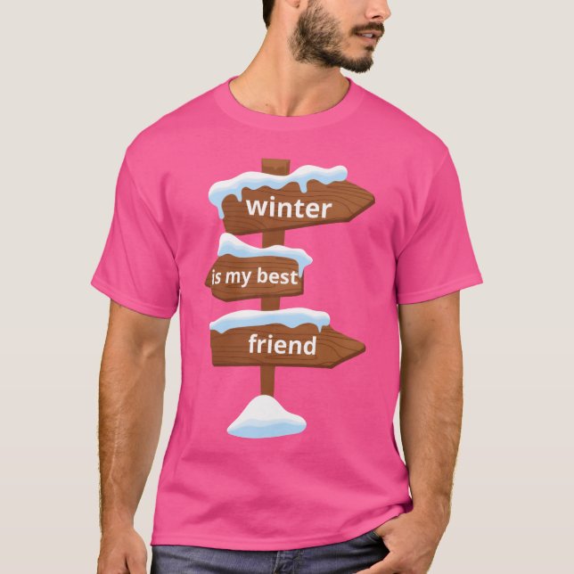 Vinter är min bästa väninna Unise och ungar för T Shirt (Framsida)