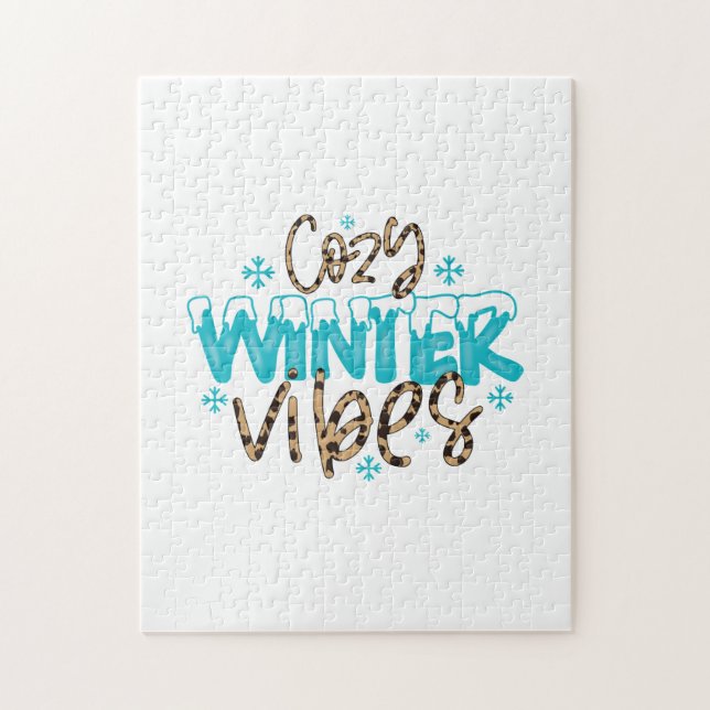 Vinter Art Mysigt Winter Vibes Pussel (Vertikal)