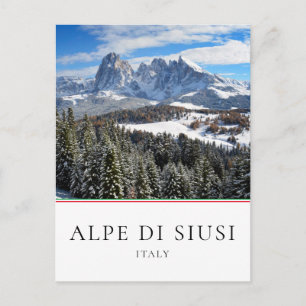 Vinter av Alpe di Siusi, Italien Vykort