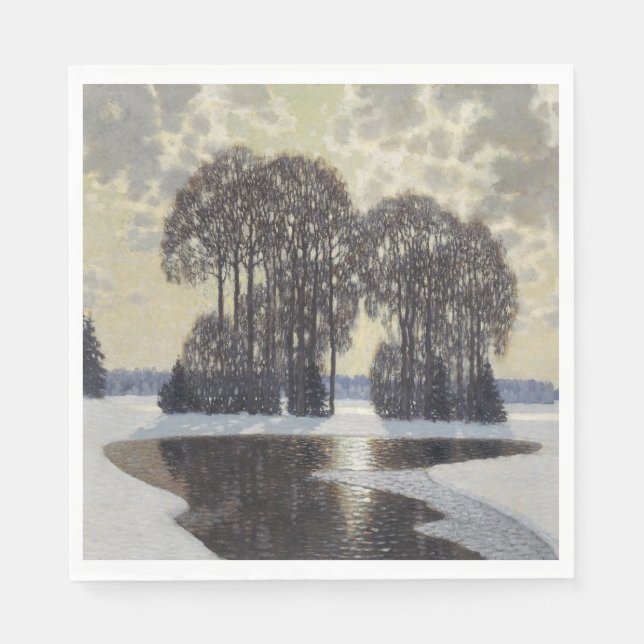 Vinter (av Vilhelms Purvitis) Pappersservett (Framsidan)