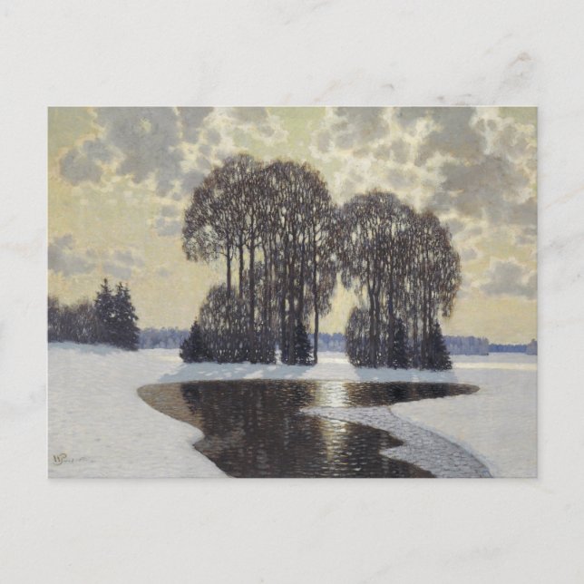 Vinter (av Vilhelms Purvitis) Vykort (Framsida)