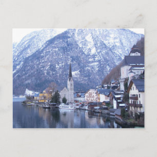 VINTER AV vykortet för HALLSTATT ÖSTERRIKE Vykort