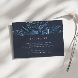 Vinter Azure | Blå Botanisk Bröllopsmottagning Tilläggskort