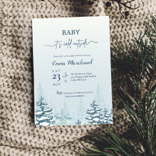 Vinter baby baby inbjudan, det är kall utanför inb inbjudningar