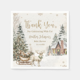 Vinter Baby Det är Kall, Snöflingor Baby Shower Pappersservett