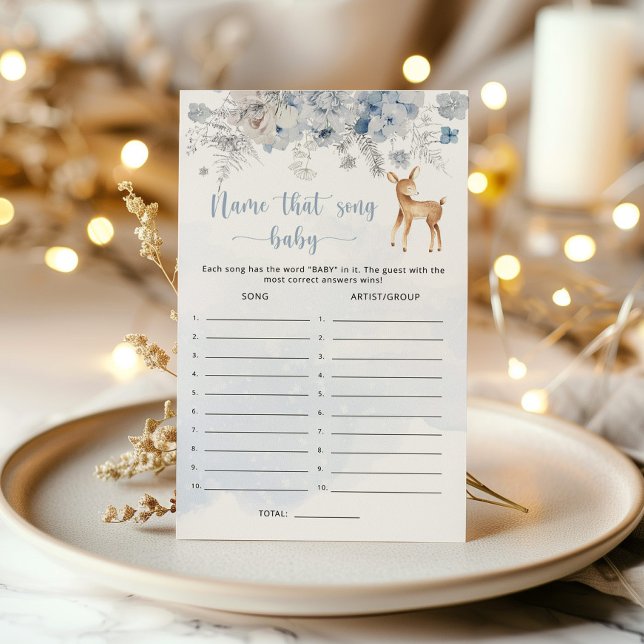 Vinter baby hjort Namn den där babyduschspelet i s (Skapare uppladdad)