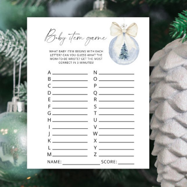Vinter Baby Shower - Baby-artikelspel (Skapare uppladdad)