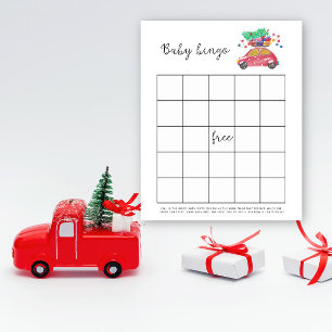 Vinter Baby shower bingo spel