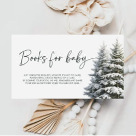 Vinter Baby Shower Böcker För Baby Biljett Tilläggskort