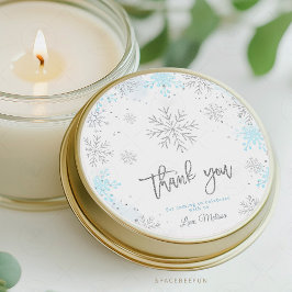 Vinter Baby Shower Det är Kall utanför Runt Klistermärke