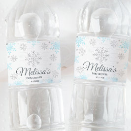 Vinter Baby Shower Det är Kall utanför Vattenflaskor Etikett